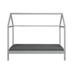 Paris Prix Lit Cabane En Bois "Leonard" 90x200cm Gris