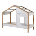 paris prix Lit Cabane Enfant "Babs II" 90x200cm Blanc