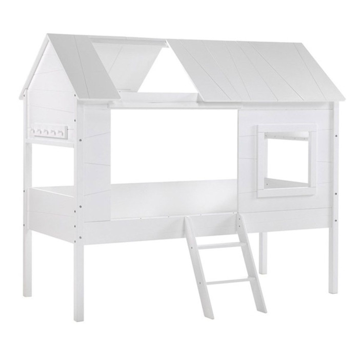 Paris Prix Lit Cabane Enfant "Charlotte" 90x200cm Blanc