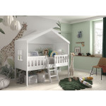Paris Prix Lit Cabane Enfant "Housebed" 90x200cm Blanc
