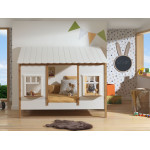 Paris Prix Lit Cabane Enfant "Housebed IV" 90x200cm Blanc