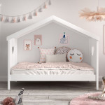 Paris Prix Lit Cabane Enfant Ouvert "Amori" 90x200cm Blanc