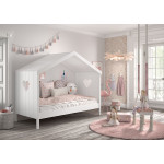 Paris Prix Lit Cabane Enfant Ouvert "Amori" 90x200cm Blanc