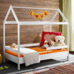 Paris Prix Lit Cabane Enfant "Tymmi House" 80x160cm Blanc Mat