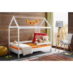 Paris Prix Lit Cabane Enfant "Tymmi House" 80x160cm Blanc Mat