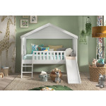 Paris Prix Lit Cabane & Toboggan Enfant "Housebed" 90x200cm Blanc
