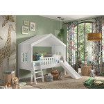 Paris Prix Lit Cabane & Toboggan Enfant "Housebed" 90x200cm Blanc