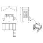 Paris Prix Lit Cabane & Toboggan Enfant "Housebed" 90x200cm Blanc