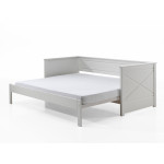 Paris Prix Lit Capitaine Amovible Enfant "Pino" 90x200cm Blanc