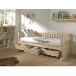 Paris Prix Lit Capitaine Enfant & 3 Tiroirs "Fritz" 90x200cm Naturel