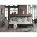 Paris Prix Lit Capitaine Enfant "Bronxx" 90x200cm Noir Mat