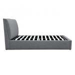 Paris Prix Lit Coffre Adulte En Tissu "Volpa" 140x190cm Gris