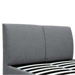 Paris Prix Lit Coffre Adulte En Tissu "Volpa" 140x190cm Gris