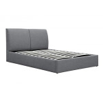 paris prix Lit Coffre Adulte en Tissu "Volpa" 140x190cm Gris