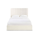 Paris Prix Lit Coffre Design Bouclette "Songa" 140x190cm Beige