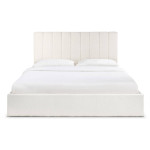 Paris Prix Lit Coffre Design Bouclette "Songa" 180x200cm Beige