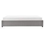 Paris Prix Lit Coffre Design En Tissu "Niura" 140x190cm Gris