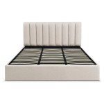 paris prix Lit Coffre Design en Tissu "Songa" 180x200cm Beige