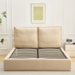 Paris Prix Lit Coffre En Tissu Bouclette "Herbert" 140x190cm Beige