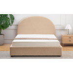 Paris Prix Lit Coffre En Tissu Bouclette "Reinaldo" 140x190cm Beige