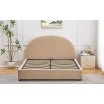 Paris Prix Lit Coffre En Tissu Bouclette "Reinaldo" 160x200cm Beige