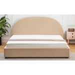 Paris Prix Lit Coffre En Tissu Bouclette "Reinaldo" 180x200cm Beige