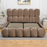 Paris Prix Lit Coffre En Velours "Gail" 160x200cm Taupe
