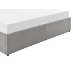 Paris Prix Lit Coffre & Tête De Lit Tissu "Corta" 140x190cm Gris