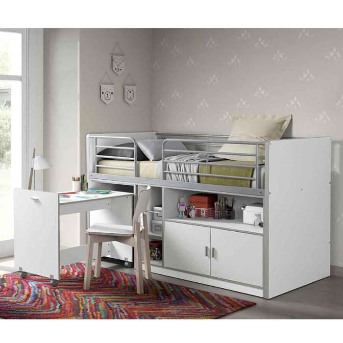 Paris Prix Lit Combiné Compact "Bonny" 90x200cm Blanc