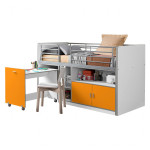 paris prix Lit Combiné Compact "Bonny" 90x200cm Orange