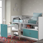 Paris Prix Lit Combiné Compact "Bonny" 90x200cm Turquoise