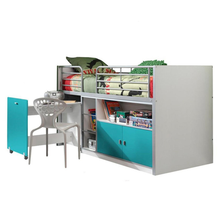 Paris Prix Lit Combiné Compact "Bonny" 90x200cm Turquoise