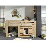 Paris Prix Lit Combiné Compact Enfant "Oliver" 90x200cm Chêne
