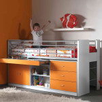Paris Prix Lit Combiné Enfant "Bonny" 90x200cm Orange