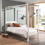 Paris Prix Lit Enfant à Baldaquin "Pino" 90x200cm Blanc