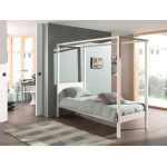 Paris Prix Lit Enfant à Baldaquin "Pino" 90x200cm Blanc