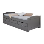 paris prix Lit Enfant avec Sommier & Tiroir "Lorie" 90x200cm Gris