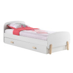 paris prix Lit Enfant avec Tiroir "Kiddy" 90x200cm Blanc & Naturel