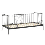 paris prix Lit Enfant Banquette "Alice" 90x200cm Noir