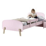 paris prix Lit Enfant & Barrière de Sécurité "Kiddy" 90x200cm Rose