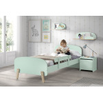 Paris Prix Lit Enfant & Barrière De Sécurité "Kiddy" 90x200cm Vert Menthe