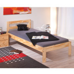 Paris Prix Lit Enfant Bois Massif "Angel" 90x200cm Naturel