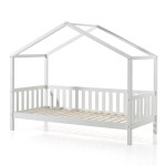 paris prix Lit Enfant Cabane & Barrière "Dallas II" 90x200cm Blanc