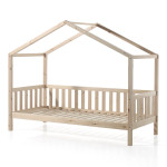 paris prix Lit Enfant Cabane & Barrière "Dallas II" 90x200cm Naturel