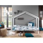Paris Prix Lit Enfant Cabane "Dallas II" 90x200cm Blanc