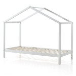 paris prix Lit Enfant Cabane "Dallas II" 90x200cm Blanc
