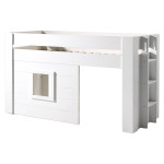 paris prix Lit Enfant Cabane & Rideaux "Noah" 90x200cm Blanc