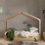 paris prix Lit Enfant Cabane & Tiroir "Dallas II" 90x200cm Naturel