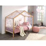 Paris Prix Lit Enfant Cabane & Voile "Dallas II" 90x200cm Naturel