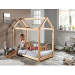 Paris Prix Lit Enfant Design "Cabane" 70x140cm Naturel